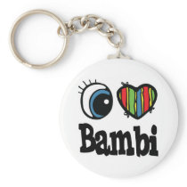 I Heart (Love) Bambi Key Chains