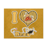 I Heart (Love) Bees with Hive Postcard
