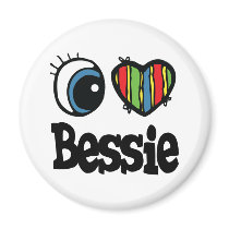 I Heart (Love) Bessie Fridge Magnets