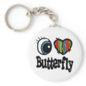 I Heart (Love) Butterfly keychains