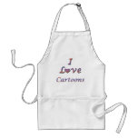 I Heart (Love) Cartoons aprons