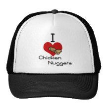 I heart-love chicken nuggets hat