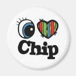 I Heart (Love) Chip Magnet