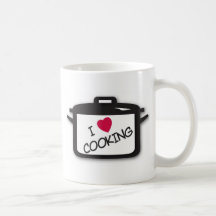 I Heart / Love Cooking Mugs