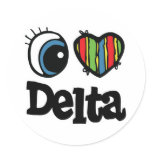 I Heart (Love) Delta stickers