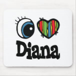 I Heart (Love) Diana mousepads