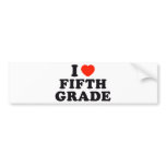 I Heart / Love Fifth Grade bumper stickers