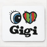 I Heart (Love) Gigi mousepads