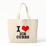 I HEART (LOVE) ICE CUBES CANVAS BAG