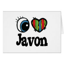 I Heart (Love) Javon Greeting Cards