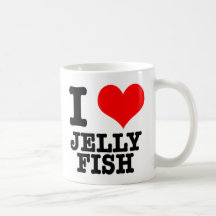 I HEART (LOVE) JELLY FISH MUG
