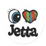 I Heart (Love) Jetta stickers