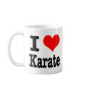I HEART (LOVE) karate mugs