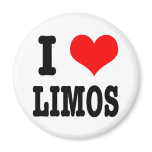I HEART (LOVE) limos magnets