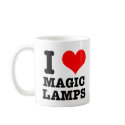 I HEART (LOVE) magic lamp mugs