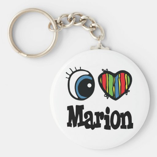 I Heart (Love) Marion Key Chains