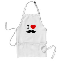 I heart / Love Moustaches / Mustaches Apron