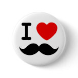 I heart / Love Moustaches / Mustaches buttons