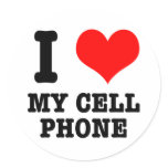 I HEART (LOVE) my cell phone stickers
