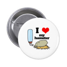 I Heart (Love) My Hamster Pinback Button