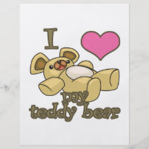 I Heart (Love) My Teddy Bear Custom Flyer