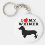 I (Heart) Love My Weiner Dog Key Chain