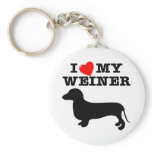 I (Heart) Love My Weiner Dog keychains