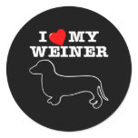 I (Heart) Love My Weiner Dog stickers