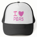 I Heart (Love) peas hats