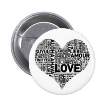 I HEART LOVE PINBACK BUTTON