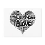 I HEART LOVE POST CARDS