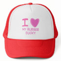 I Heart (Love) rubber ducky hats