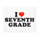 I Heart / Love Seventh Grade postcards