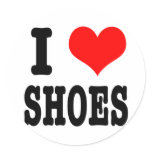 I HEART (LOVE) shoes stickers