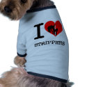 I Heart Love Strippers, Clowns, You pet clothing