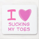 I Heart (Love) sucking toes mousepads