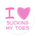 I Heart (Love) sucking toes stickers