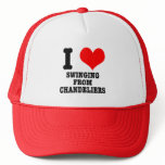 I HEART (LOVE) SWINGING FROM CHANDELIERS hats