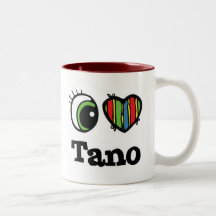 I Heart (Love) Tano Coffee Mugs