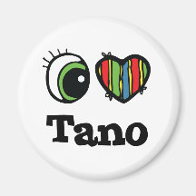 I Heart (Love) Tano Fridge Magnets