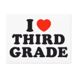 I Heart / Love Third Grade postcards