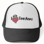 I Heart Love Trucker Alien Trucker Hat