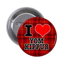 I HEART (LOVE) YOM KIPPUR PINBACK BUTTONS