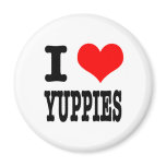 I HEART (LOVE) YUPPIES magnets