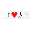 I Heart Mermaids bumper stickers