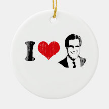 I HEART MITT ROMNEY 2012.png Christmas Tree Ornaments