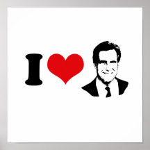 I HEART MITT ROMNEY 2012 POSTER
