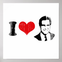 I HEART MITT ROMNEY 2012 POSTER