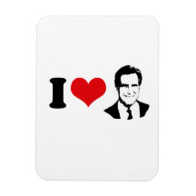 I HEART MITT ROMNEY 2012 RECTANGLE MAGNETS