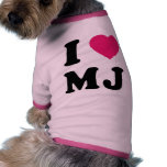 I Heart MJ Pet T-Shirt pet clothing